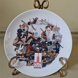NEW 1980 Official Summer Olympics Moscow Plate | Certificate of Authorization